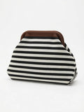 Clutch Rayas Negra