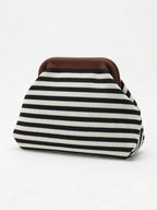 Clutch Rayas Negra