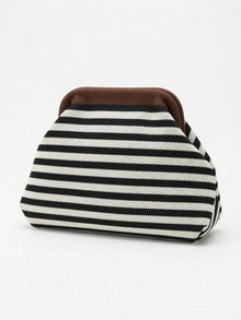 Clutch Rayas Negra