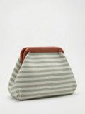 Clutch Rayas Kaki