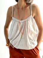 Collar Rosario Aro Coral
