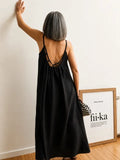 Vestido Trabillas Traseras Negro