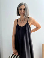 Vestido Trabillas Traseras Negro