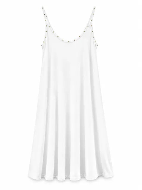 Vestido Tachas Blanco