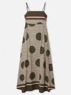 Vestido Midi de Lunares con Smock