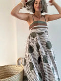 Vestido Midi de Lunares con Smock