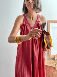 Vestido Midi con Espalda Cruzada
