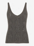 Top de Punto Calado Taupe