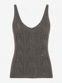 Top de Punto Calado Taupe