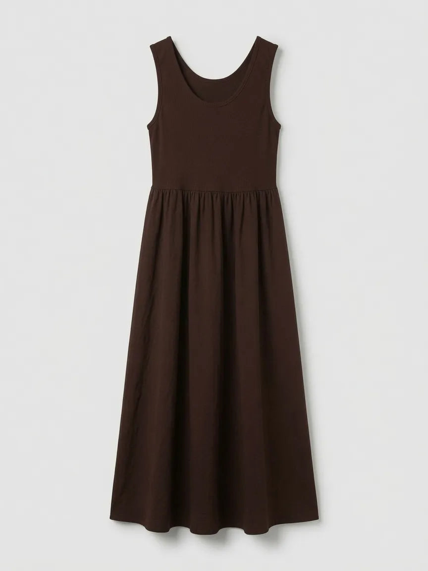 Vestido Camiseta Marrón