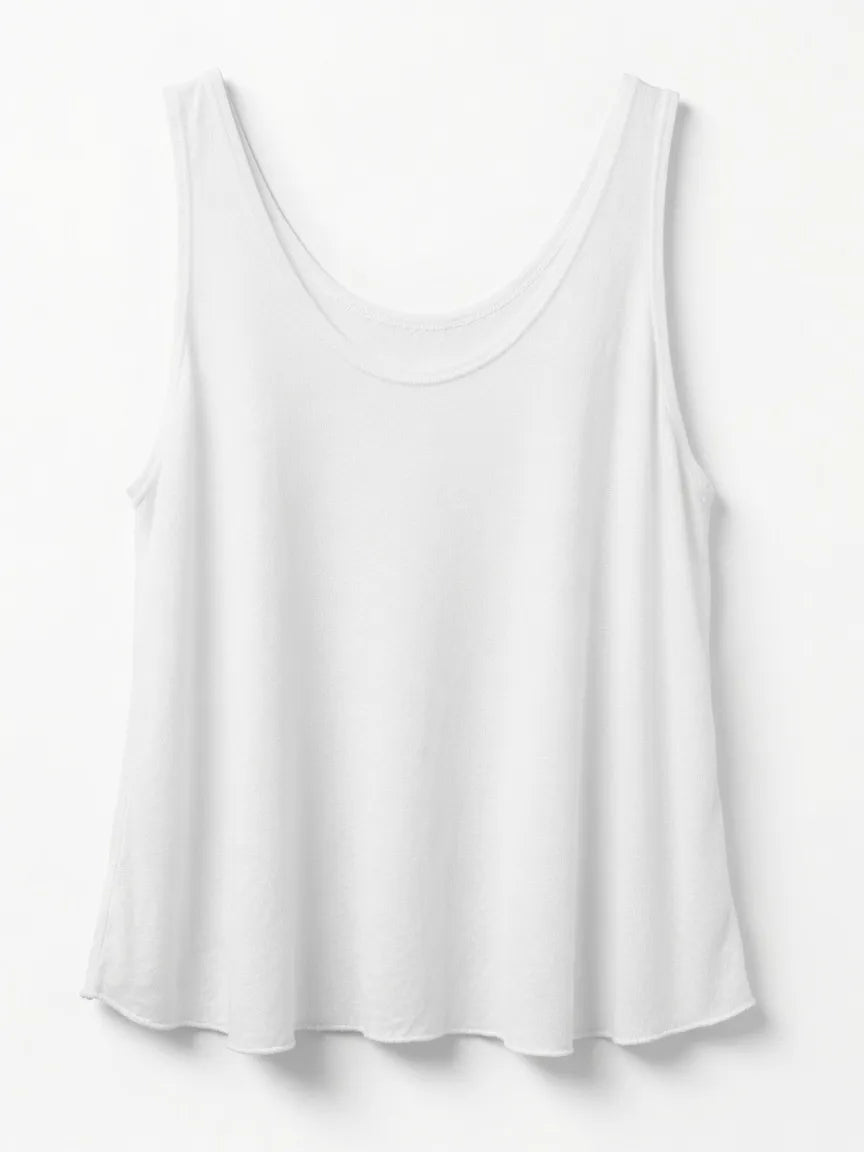 Camiseta Tirantes Lino Blanco