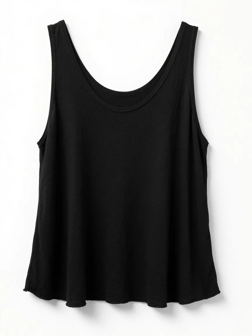 Camiseta Tirantes Lino Negro