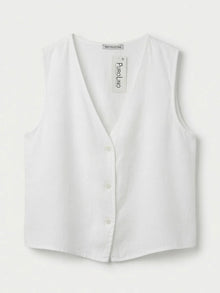 Chaleco Lino Blanco