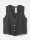 Chaleco Lino Gris