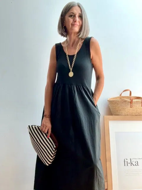 Vestido Camiseta Negro