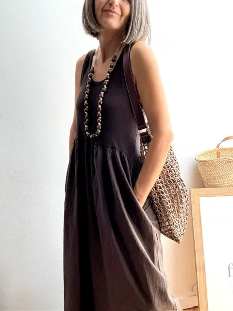 Vestido Camiseta Marrón