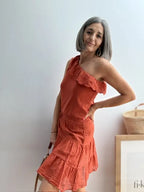 Falda de Algodón con Volantes Caldera