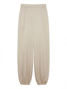 Pantalones Bombachos Satinado Beige