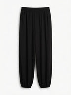 Pantalón Bombacho Fluido de Viscosa  Negro