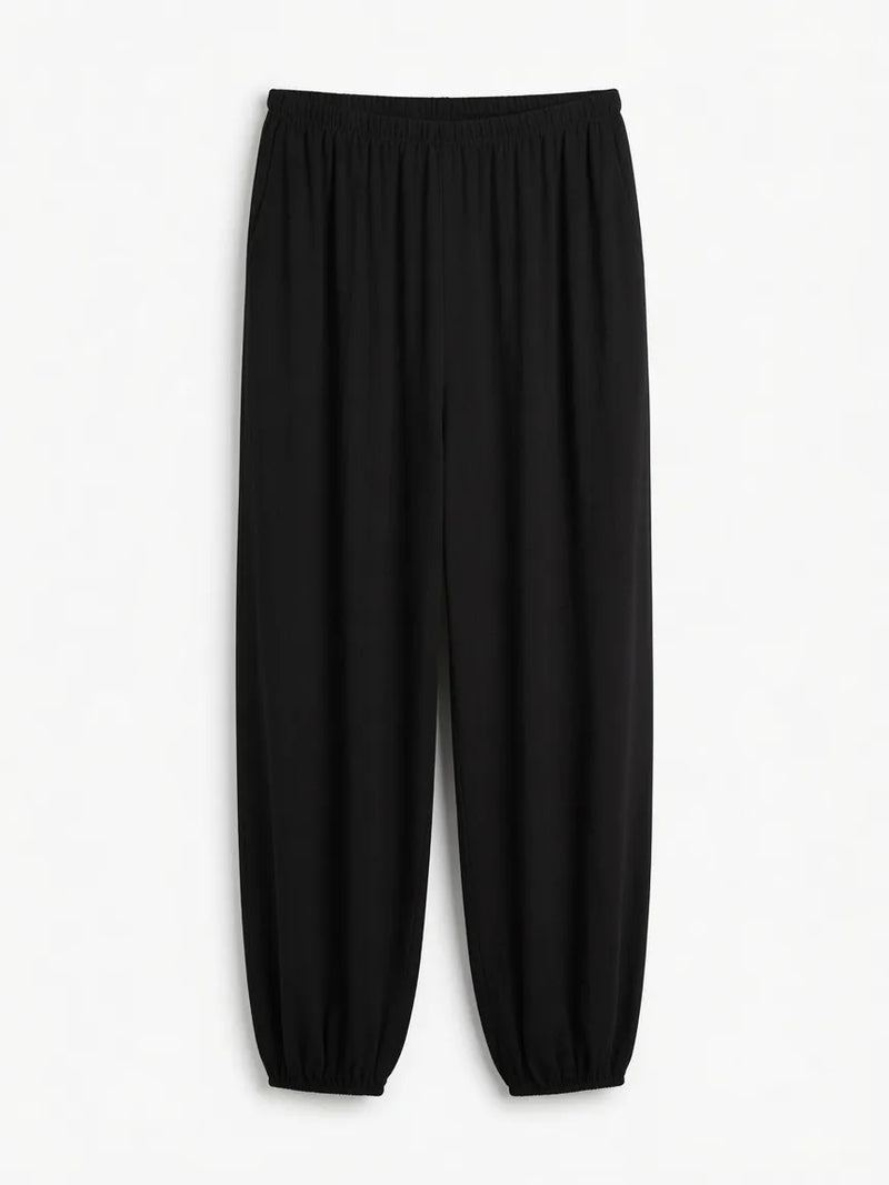 Pantalón Bombacho Fluido Negro