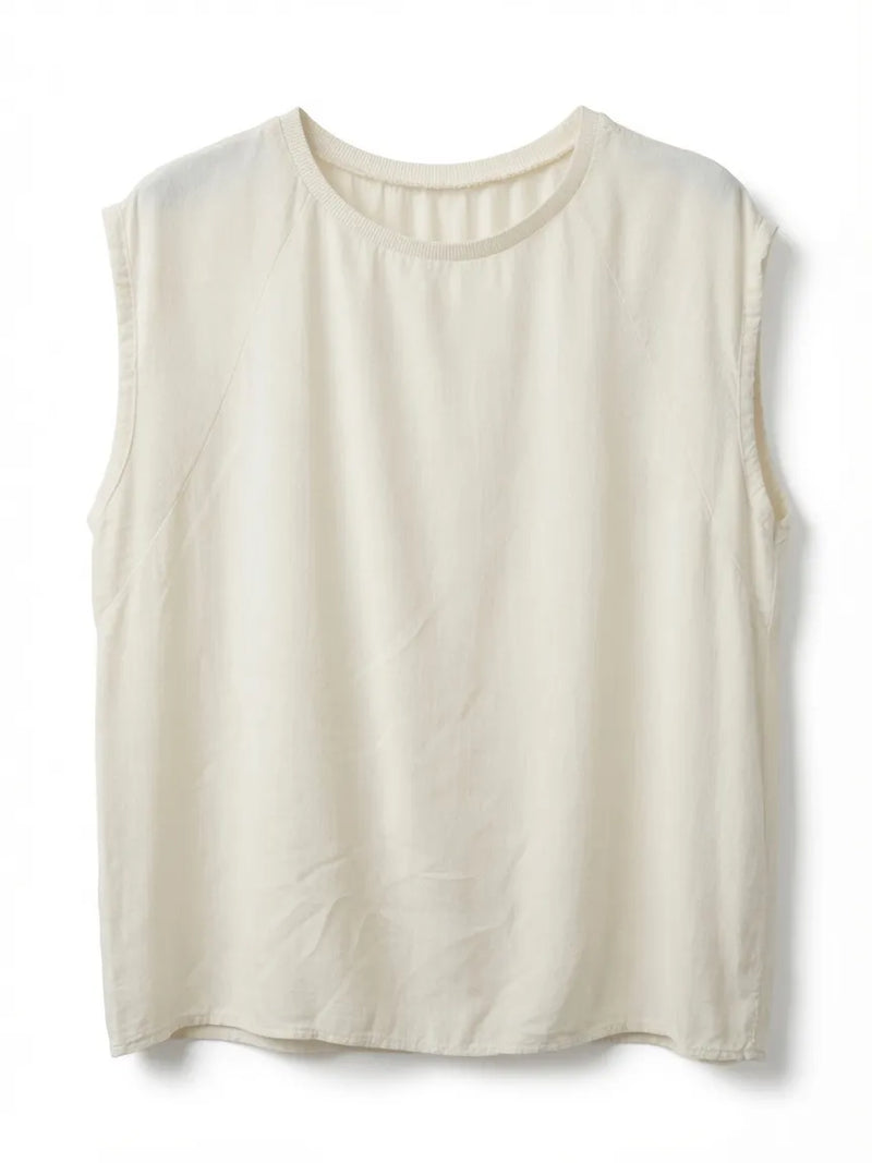 Blusa Fluida de Viscosa Crema