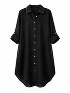 Vestido Camisero Playero Negro