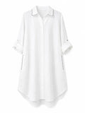 Vestido Camisero Playero Blanco