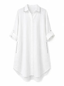 Vestido Camisero Playero Blanco