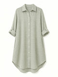 Vestido Camisero Playero Salvia