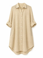 Vestido Camisero Playero Beige