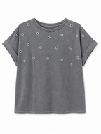 Camiseta Gris Círculos Metálicos