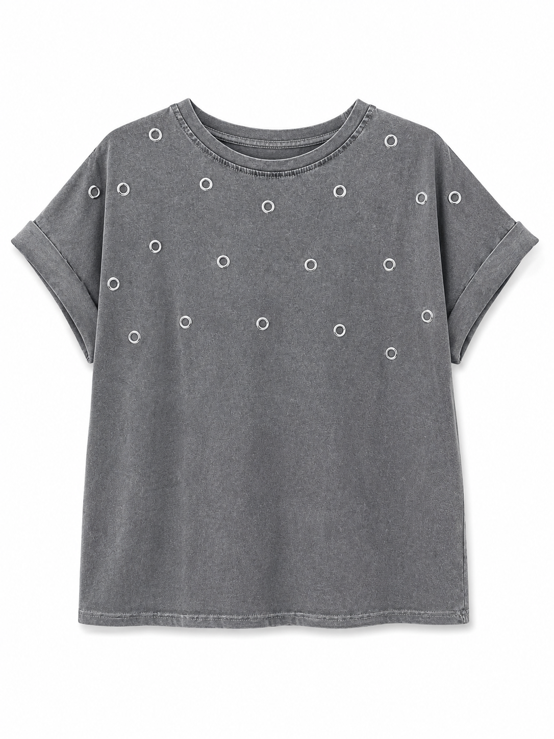 Camiseta Gris Círculos Metálicos