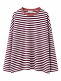 Camiseta Raya Ciruela Cuello Caldera