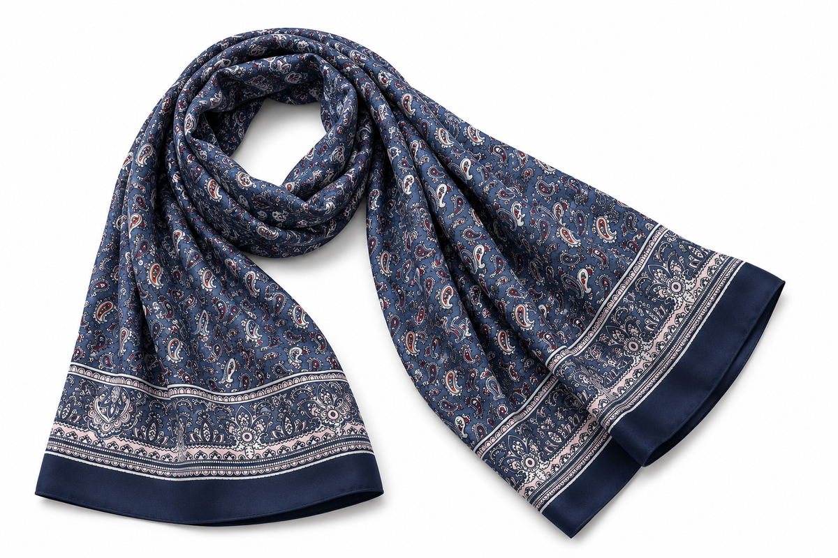 Pañuelo Paisley Azul