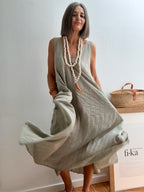 Vestido de Algodón Salvia
