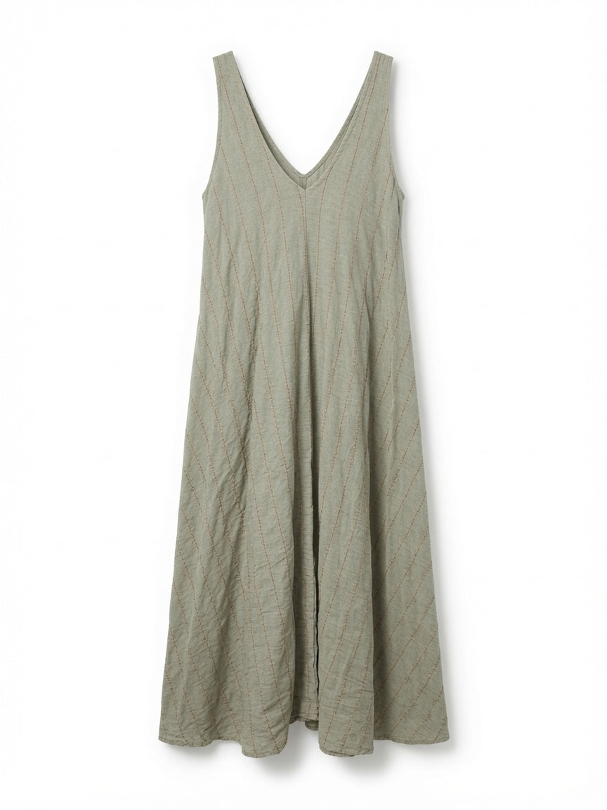 Vestido de Algodón Salvia