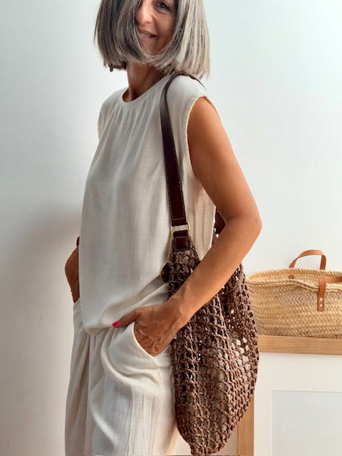 Blusa Fluida de Viscosa Crema