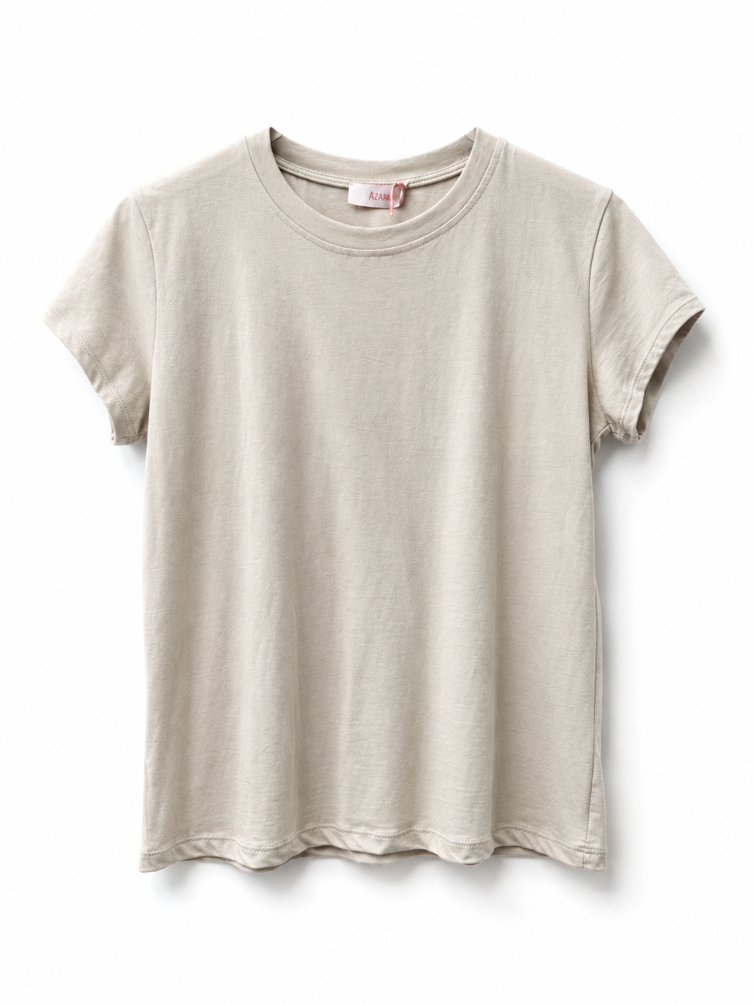 Camiseta Básica Manga Corta Beige
