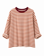 Camiseta Raya Caldera Cuello Granate