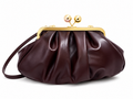 Clutch Mediano Cierre Monedero Ciruela