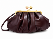 Clutch Mediano Cierre Monedero Ciruela