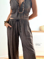 Pantalón Bombacho de Rayas