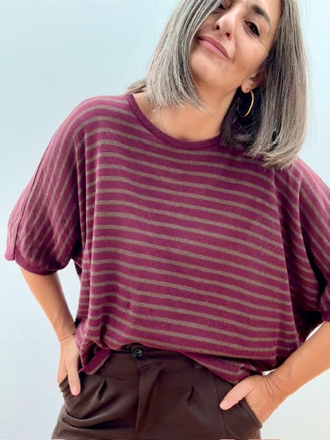 Jersey Maltà Raya Marrón y lima