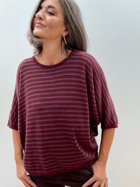 Jersey Maltà Raya Marrón y lima