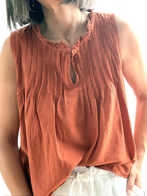 Blusa Trabillas Caldera   100% Algodón