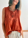 Blusa Trabillas Caldera   100% Algodón