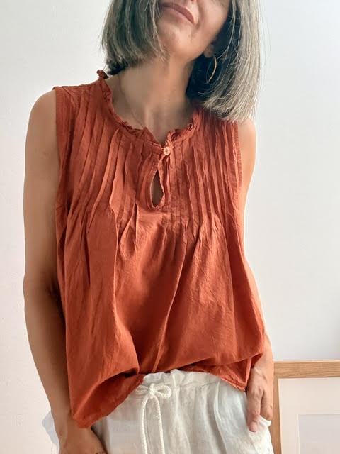 Blusa Trabillas Caldera   100% Algodón