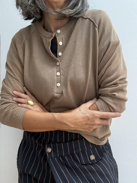 Jersey Henley Camel