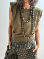 Jersey con Hombreras Verde Oliva