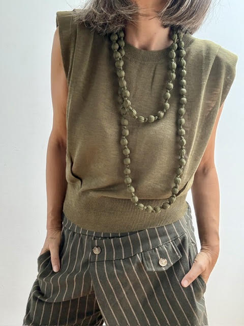 Jersey con Hombreras Verde Oliva